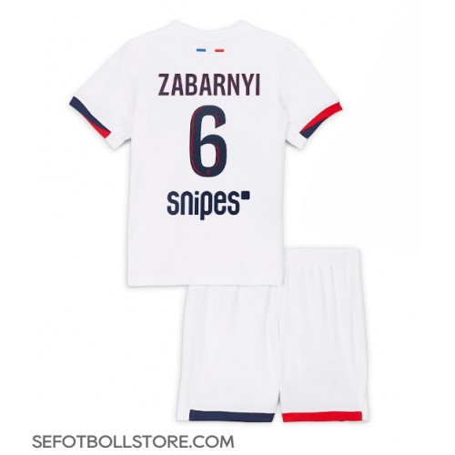 Paris Saint-Germain Illia Zabarnyi #6 Replika babykläder Bortaställ Barn 2025-26 Kortärmad (+ korta byxor)